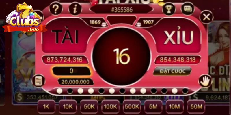 Tài Xỉu 7CLUB – Game Đỏ Đen Hấp Dẫn Không Thể Bỏ Lỡ Tại 7CLUB 4 Tính tiền thưởng đơn giản trong Tài Xỉu 7CLUB